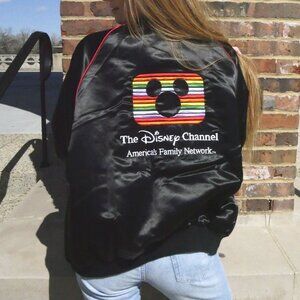 The Disney Channel Vintage Satin Bomber Jacket ~Made in USA~